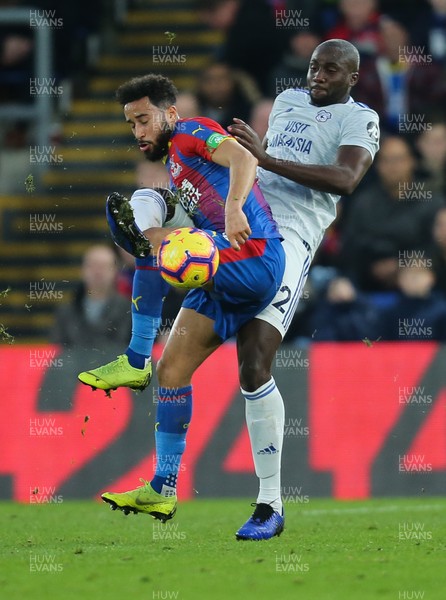 261218 - Crystal Palace v Cardiff City, Premier League - Sol Bamba of Cardiff City and Andros Townsend of Crystal Palace compete for the ball