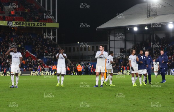 261218 - Crystal Palace v Cardiff City, Premier League - Cardiff City players at the end of the match