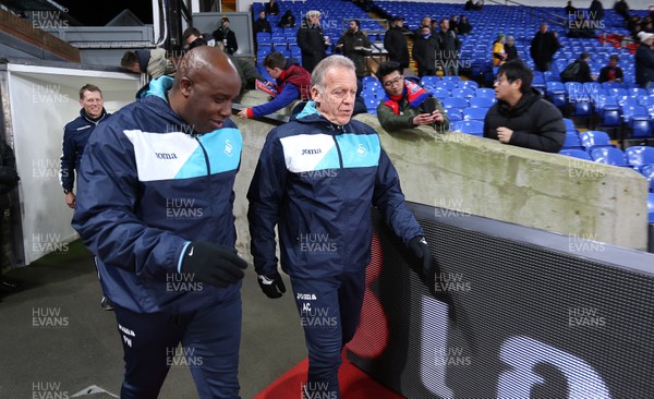 030117 - Crystal Palace v Swansea City - Premier League - Assistant manager Paul Williams and Swansea Care Taker Manager Alan Curtis by Chris Fairweather/Huw Evans Agency