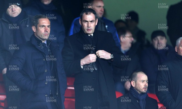 030117 - Crystal Palace v Swansea City - Premier League - New Swansea City Manager Paul Clement watches from the stands by Chris Fairweather/Huw Evans Agency