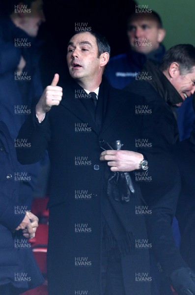 030117 - Crystal Palace v Swansea City - Premier League - New Swansea City Manager Paul Clement watches from the stands by Chris Fairweather/Huw Evans Agency