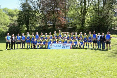 250426 - Cwmgwrach v Pontrhydyfen - Admiral National League 5 West Central - Cwmgwrach squad photo before kick off