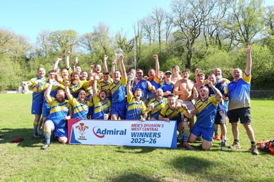 250426 - Cwmgwrach v Pontrhydyfen - Admiral National League 5 West Central - Cwmgwrach RFC celebrate wining the League