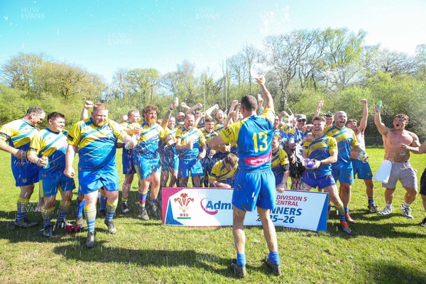 250426 - Cwmgwrach v Pontrhydyfen - Admiral National League 5 West Central - Cwmgwrach RFC celebrate wining the League