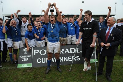 29.04.10 -  Cymer Rhondda Under 16 v Preseli Under 16 - Powerade Schools Under 16 Final 2010 - Cymer Rhondda(Blues)/Preseli(Purple). 