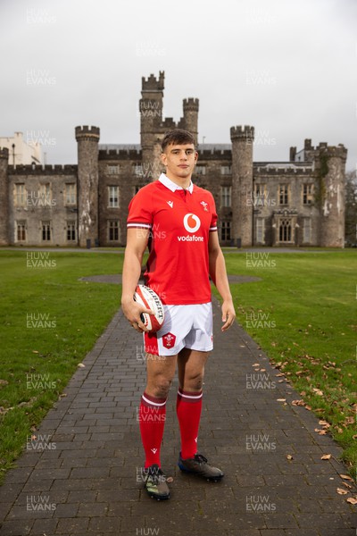 010224 - Picture shows Wales� Rugby Captain for the 2024 Guinness 6 Nations Dafydd Jenkins outside Hensol Castle as the team is announced for the first game against Scotland