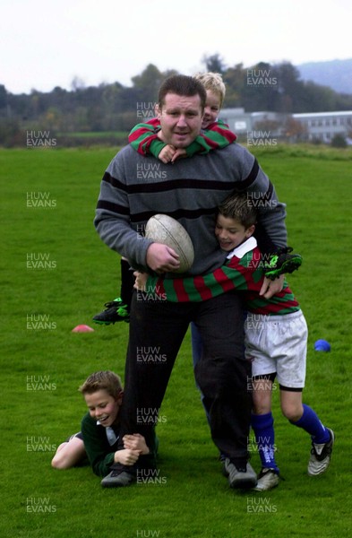 161101 - Dai Young -  Former Welsh rugby captain Dai Young with his sons Lewis,Thomas and Owen