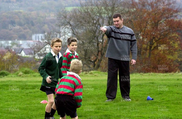 161101 - Dai Young -  Former Welsh rugby captain Dai Young watches his sons Lewis, Thomas and Owen play rugby