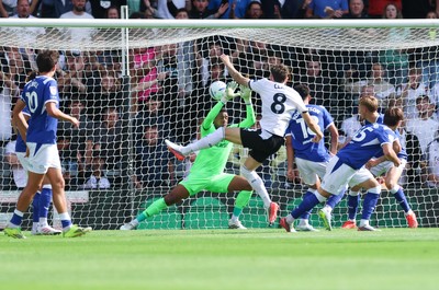 220826 - Derby County v Cardiff City, EFL Sky Bet Championship - Bobby Clark of Derby County scores County’s second goal