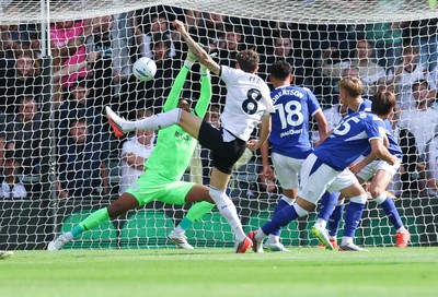 220826 - Derby County v Cardiff City, EFL Sky Bet Championship - Bobby Clark of Derby County scores County’s second goal
