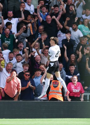 220826 - Derby County v Cardiff City, EFL Sky Bet Championship - Bobby Clark of Derby County celebrates after he scores County’s second goal