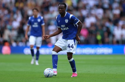 220826 - Derby County v Cardiff City, EFL Sky Bet Championship - Ronan Kpakio of Cardiff City