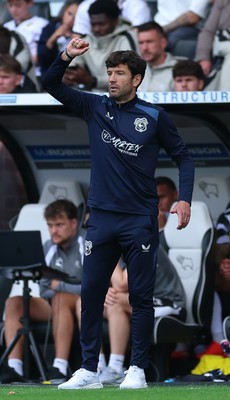 220826 - Derby County v Cardiff City, EFL Sky Bet Championship - Cardiff City head coach Brian Barry-Murphy during the match
