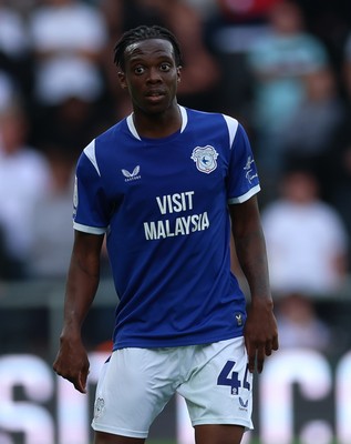 220826 - Derby County v Cardiff City, EFL Sky Bet Championship - Ronan Kpakio of Cardiff City