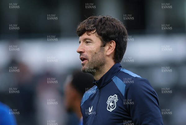 220826 - Derby County v Cardiff City, EFL Sky Bet Championship - Cardiff City head coach Brian Barry-Murphy at the end of the match