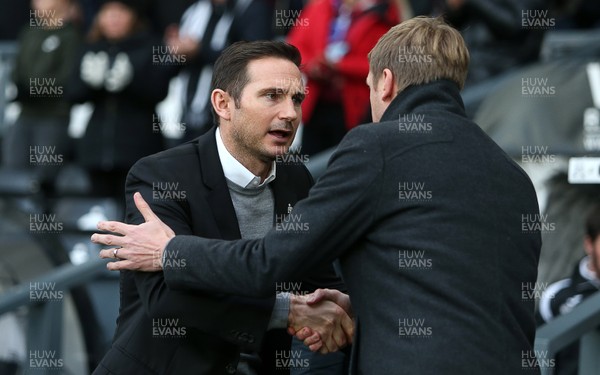 011218 - Derby County v Swansea City - SkyBet Championship - Derby County Manager Frank Lampard and Swansea City Manager Graham Potter