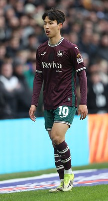140226 - Derby County v Swansea City - Sky Bet Championship - Eom Ji-sung of Swansea