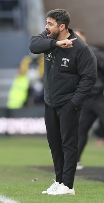 140226 - Derby County v Swansea City - Sky Bet Championship - Swansea manager Vitor Matos directs the team