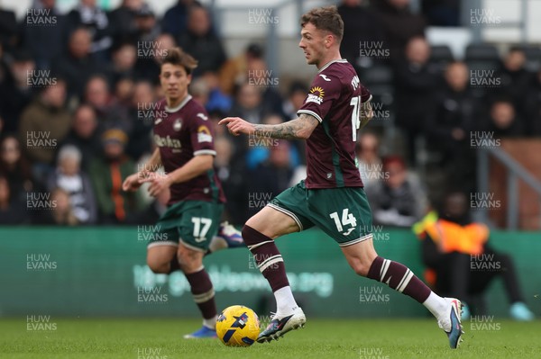 140226 - Derby County v Swansea City - Sky Bet Championship - Josh Tymon of Swansea and Goncalo Franco of Swansea