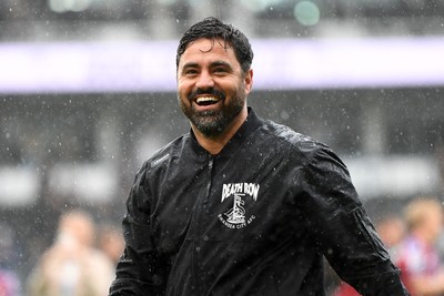 290826 - Derby County v Swansea City - Sky Bet Championship - Vitor Matos, Swansea Head Coach celebrates at full time