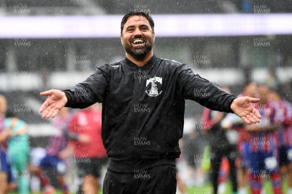 290826 - Derby County v Swansea City - Sky Bet Championship - Vitor Matos, Swansea Head Coach celebrates at full time