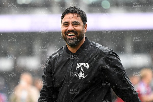 290826 - Derby County v Swansea City - Sky Bet Championship - Vitor Matos, Swansea Head Coach celebrates at full time