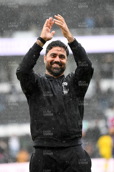 290826 - Derby County v Swansea City - Sky Bet Championship - Vitor Matos, Swansea Head Coach celebrates at full time