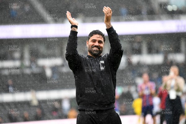 290826 - Derby County v Swansea City - Sky Bet Championship - Vitor Matos, Swansea Head Coach celebrates at full time