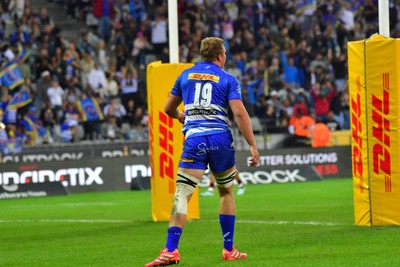 160525 - DHL Stormers v Cardiff Rugby - United Rugby Championship - Connor Evans of Stormers