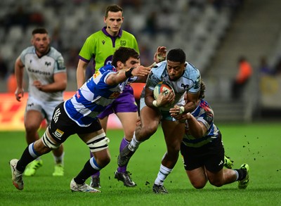 031025 - DHL Stormers v Ospreys, United Rugby Championship - Phil Cokanasiga of the Ospreys is tackled