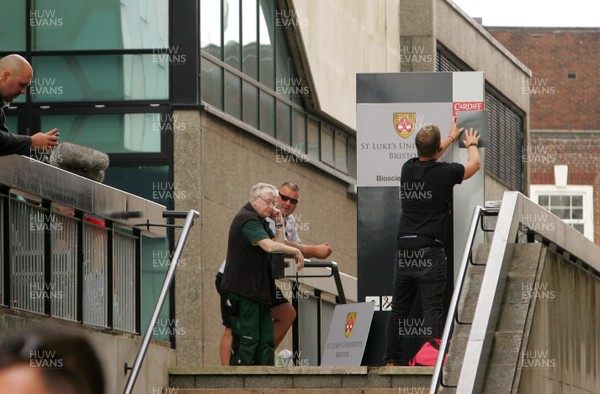 240616 - Doctor Who Filming -Sir Martin Evans Building is redressed in preparation to film series 10 of Doctor Who  