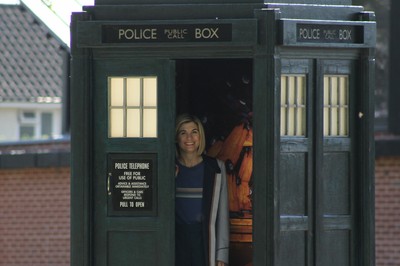 200921 - Doctor Who Series 13 Filming - Jodie Whittaker on location in Grange Gardens, Grangetown, Cardiff for what is believed to be the Doctor Who Centenary Special