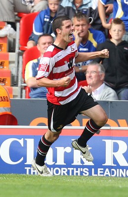 16.08.08...Doncaster Rovers v Cardiff City, Coca Cola Championship. -  Doncaster's Lewis Guy celebrates after scoring goal 