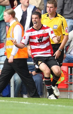 16.08.08...Doncaster Rovers v Cardiff City, Coca Cola Championship. -  Doncaster's Lewis Guy celebrates after scoring goal 