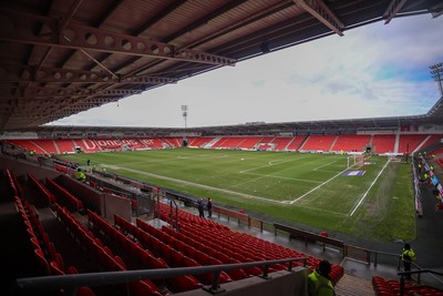 280226 - Doncaster Rovers v Cardiff City - Sky Bet League 1 - General view of Eco-Power Stadium