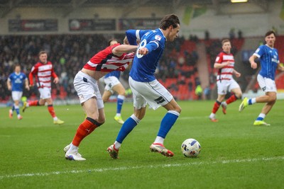 280226 - Doncaster Rovers v Cardiff City - Sky Bet League 1 - Perry NG on the ball