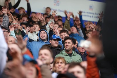 280226 - Doncaster Rovers v Cardiff City - Sky Bet League 1 - Cardiff fans sing 