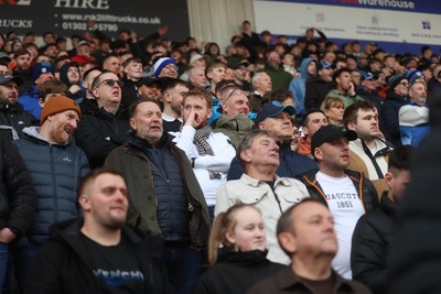 280226 - Doncaster Rovers v Cardiff City - Sky Bet League 1 - Cardiff fans watching on 