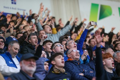 280226 - Doncaster Rovers v Cardiff City - Sky Bet League 1 - Cardiff fans in full voice 