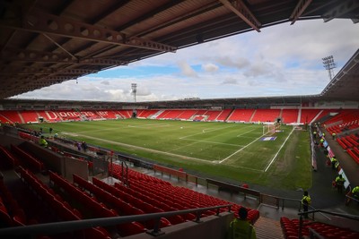 280226 - Doncaster Rovers v Cardiff City - Sky Bet League 1 - General view of Eco-Power Stadium