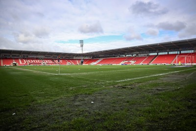 280226 - Doncaster Rovers v Cardiff City - Sky Bet League 1 - General view of Eco-Power Stadium
