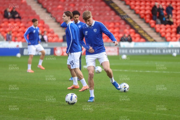 280226 - Doncaster Rovers v Cardiff City - Sky Bet League 1 - Joel Bagan in warm up