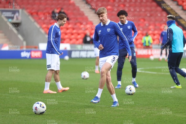 280226 - Doncaster Rovers v Cardiff City - Sky Bet League 1 - Joel Bagan in Warm Up