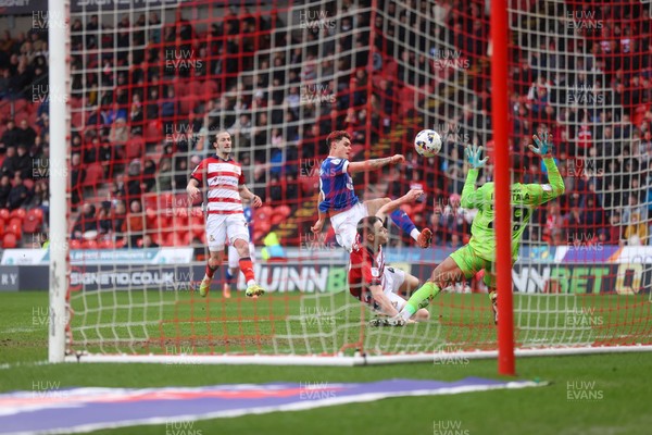 280226 - Doncaster Rovers v Cardiff City - Sky Bet League 1 - Alex Robertson scores a goal for Cardiff