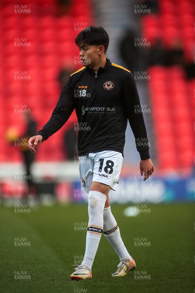 130124 - Doncaster Rovers v Newport County - Sky Bet League 2 - Kiban Rai in warm up