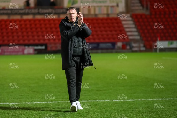 130124 - Doncaster Rovers v Newport County - Sky Bet League 2 - Graham Coughlan applauds the fans