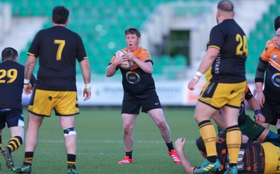 130526 - Dragons Allstars v Torfaen Tigers, Mixed Ability Rugby - Dragons Allstars and Torfaen Tigers take part in the first of a new mixed ability hybrid match consisting of a half of mixed ability rugby union and a second half of rugby league