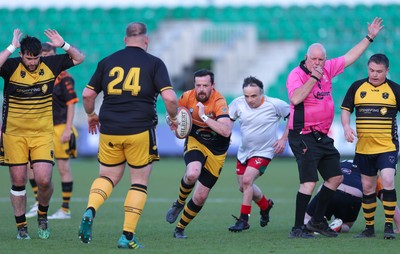 130526 - Dragons Allstars v Torfaen Tigers, Mixed Ability Rugby - Dragons Allstars and Torfaen Tigers take part in the first of a new mixed ability hybrid match consisting of a half of mixed ability rugby union and a second half of rugby league