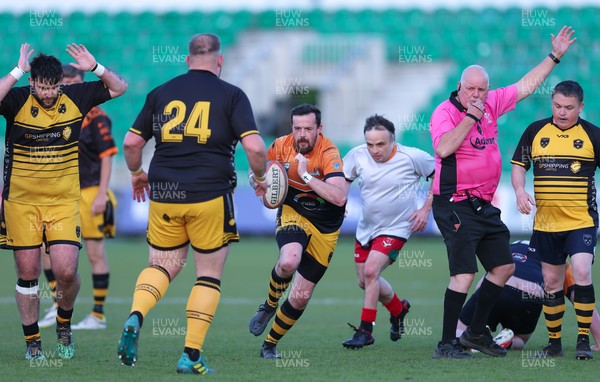 130526 - Dragons Allstars v Torfaen Tigers, Mixed Ability Rugby - Dragons Allstars and Torfaen Tigers take part in the first of a new mixed ability hybrid match consisting of a half of mixed ability rugby union and a second half of rugby league