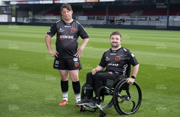 280920 -  Ieuan Coombes (right) of Dragons Wheelchair Rugby and Conor Rice of Dragons Allstars Mixed Ability